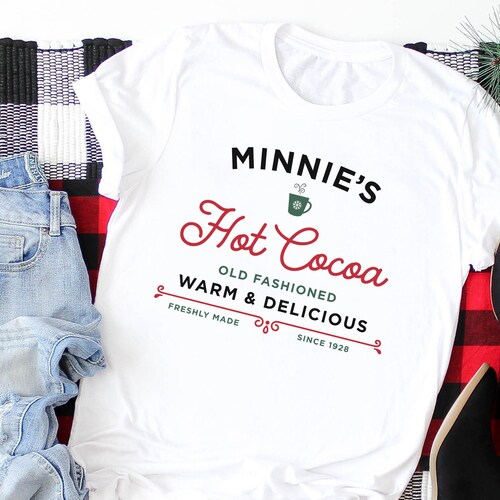 Disney Christmas Shirt, Minnie's Hot Cocoa Unisex TShirt, Matching Disney Family Christmas Shirt, Mickey's Very Merry Christmas Party Shirts