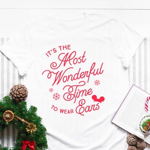 Theme Park Christmas Shirt It&#39;s the Most Wonderful Time to Wear Ears T-Shirt (more colors available), Very Merry Christmas Party Shirt