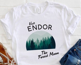 Visit Endor The Forest Moon Shirt, Star Wars Land Galaxy's Edge T-Shirt, Disney Family Vacation Shirts
