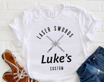 Galaxy's Edge Womens Mens Shirt, Luke's Laser Swords, Star Wars Land tshirt, Disney Family Shirts, Matching Shirts, Luke Skywalker