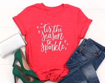 Disney Christmas Shirt, 'Tis the Season to Sparkle Unisex T-Shirt, Mickey's Very Merry Christmas Party Shirt, Cute Christmas Shirt