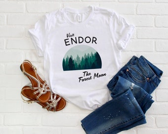 Star Wars Shirt | Visit Endor The Forest Moon TShirt, Star Wars Land Galaxy's Edge T-Shirt, Matching Disney Shirts, Family Vacation TShirts