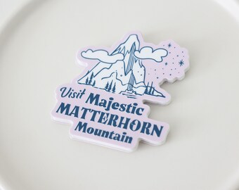 Disneyland Matterhorn Sticker, Disney World Castle, Monorail, Vintage Inspired Disney Stickers, Retro Disney Labels, Planner Sticker