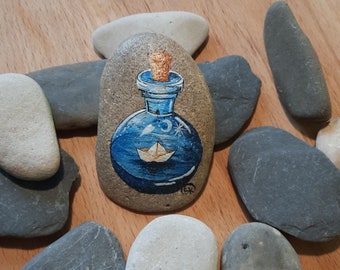 Hand painted stone