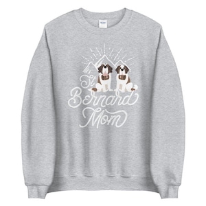St Bernard Mom Mountain Sweatshirt, Saint Bernard Dog Mom