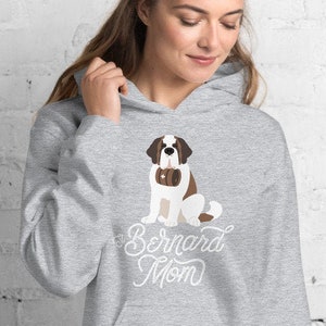 St Bernard Mom Heavy Hoodie, Saint Bernard Dog Mom - Lucy and Norman