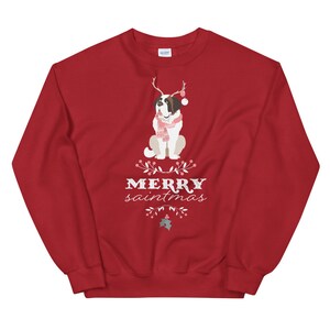St Bernard Christmas Sweatshirt / Saint Bernard Dog / Merry Saintmas / Pet Parent Gift
