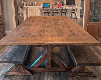 Dining Table - Farmhouse Dining Table - Kitchen and Dining - Farmhouse Kitchen Table - Rustic Dining Table -Dining table and Chairs