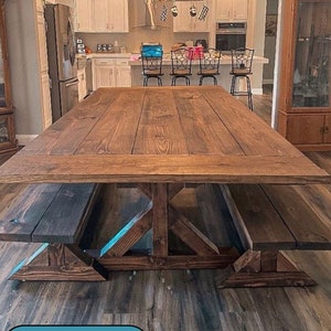 Dining Table - Farmhouse Dining Table - Kitchen and Dining - Farmhouse Kitchen Table - Rustic Dining Table -Dining table and Chairs