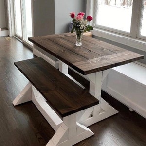 Kitchen Table - Farmhouse Dining Table - Dining Table - Farmhouse Trestle Table Gift