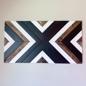 FULLY CUSTOMIZABLE Wooden Wall Art, Large Wall Art, Wood Wall Art, Wooden Wall Art Large, Geometric Wood, Aztec Wall Art, Geometric Art Gift