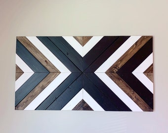 FULLY CUSTOMIZABLE Wooden Wall Art, Large Wall Art, Wood Wall Art, Wooden Wall Art Large, Geometric Wood, Aztec Wall Art, Geometric Art Gift