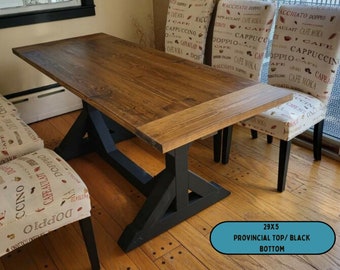 Farmhouse Table, Farm House Table, Farm Table, Bench, Trestle Legs, Rustic Table, Dine Table, Dining Table, Customize, Harvest Table Gift