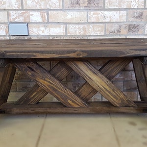 Outdoor Bench Indoor Bench Hallway Bench Entryway Bench Wooden Bench Personalized Bench image 1