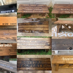 Outdoor Bench Indoor Bench Hallway Bench Entryway Bench Wooden Bench Personalized Bench image 8