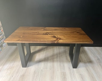 Modern Desk - Office Desk- Wooden Desk -Handmade Wood Desk - Rustic Desk -Dining table and Chairs Gift