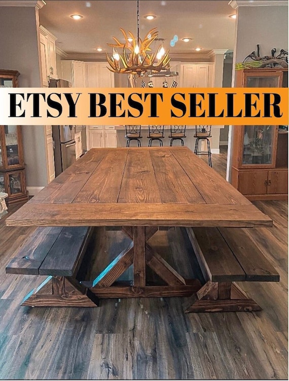 Rustic Wood Trestle Dining Table, Best Trestle Dining Table