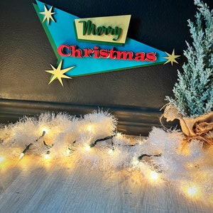 Merry Christmas Sign, Mid Century Modern Sign, Vintage Christmas Sign, MCM Wall art, Retro Christmas Decor, Vintage Christmas Decor for home image 6