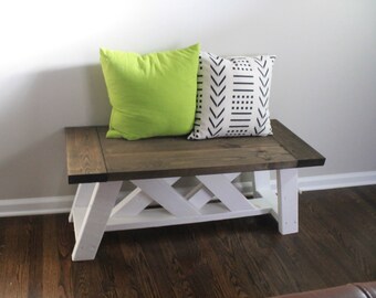 Outdoor Bench - Indoor Bench - Hallway Bench - Entryway Bench - Wooden Bench - Farmhouse Bench Gift