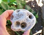 Holey stone, Beach stone with natural holes, Hag stones, Protection charm, Sorciere