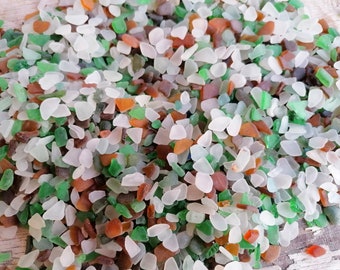 Tiny sea glass bulk, 200 pcs, Genuine beach glass, Mosaic tiles, Assorted colors, Sea glass for crafts, Miniature sea glass, Real sea glass