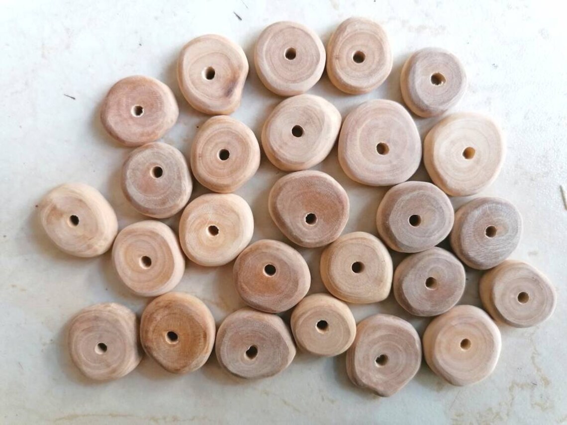 Bulk wooden beads 26 pcs Genuinely handmade Raw olive wood Etsy