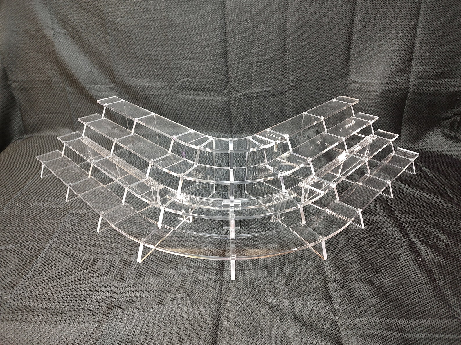 Acrylic Riser Display Curved Shelf - Perfect for Creating a Continuous ...
