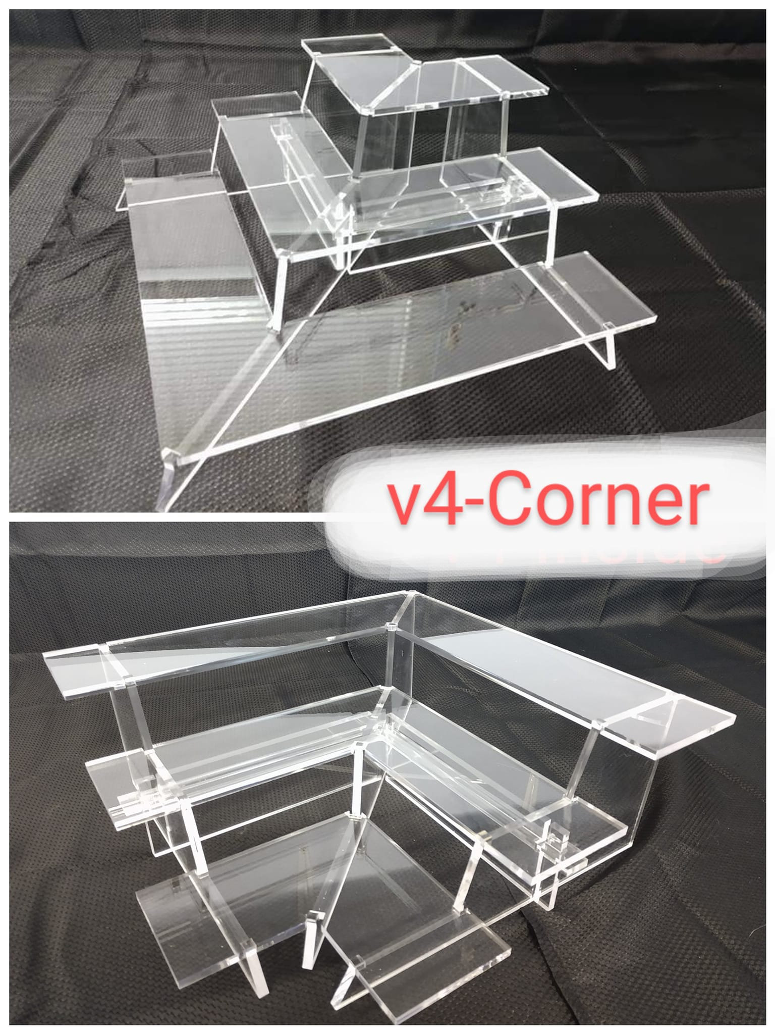 Acrylic Riser Display Corner Shelf Perfect for Creating a Etsy