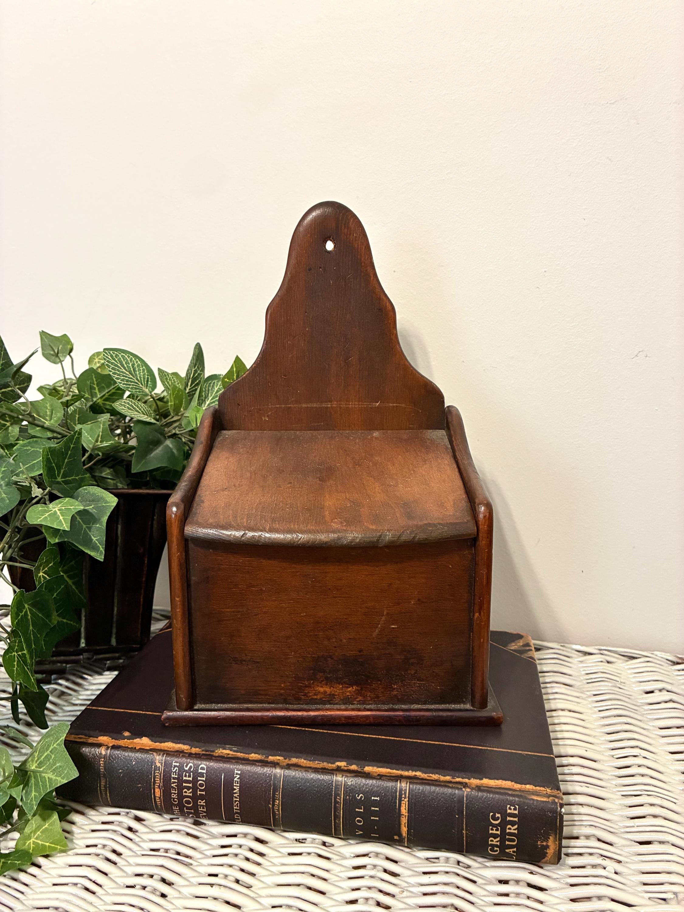 Wood Salt Box Antique - Etsy