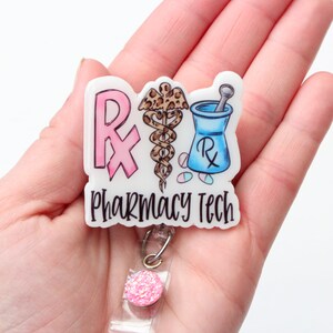 thumbnail image 2 of Pharmacst D Badge Reel Pharmacy Techncan Personalzed - Etsy 2 of 10