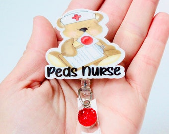 Pediatric Physical Therapist Badge Reel - Retractable ID Holder Gift For Nurses, Therapists, Healthcare Workers