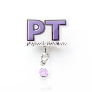 PT Badge Reel-PT- Physical Therapist- Physical Therapist Badge Reel-Physical Therapist Gift- Gift for PT