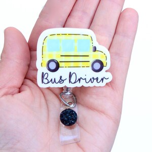 School Bus Driver Badge Reel,Bus Driver Badge Reel, Bus Driver, Bus Driver Gift,School Bus, Retractable Badge