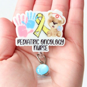 Pediatric Oncology Nurse Badge Reel, Peds Oncology Badge Reel, Pediatric Nurse Badge Reel, Pediatric Oncology ,Oncologyl, Nurse Gift image 1
