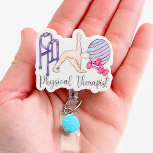 Physical Therapist Badge Reel-Physical Therapist- PT Badge Reels - Physical Therapist Gift- Physical Therapist ID Holder