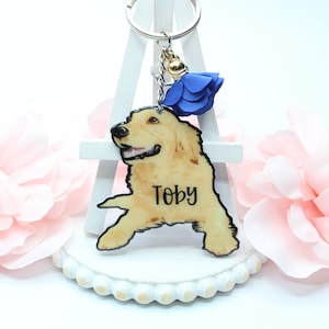 Golden Retriever Keychain, Golden Retriever Dog, Golden Retriever,Retreiver, Dog Keychain, Golden Retriever Gift, Custom Dog Keychain
