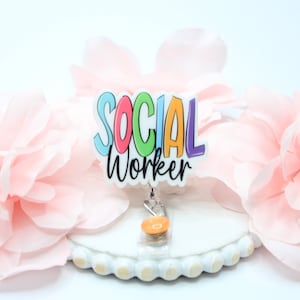 Maatschappelijk werker badge reel, maatschappelijk werker, maatschappelijk werker geschenk, badge reels, ID houder