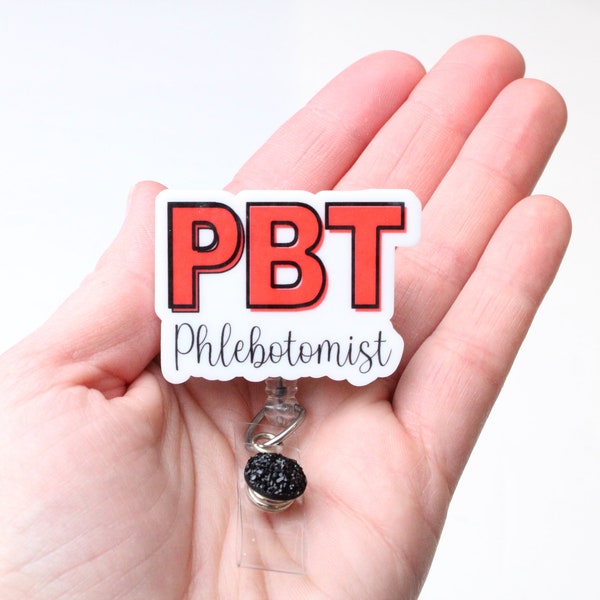 Phlebotomist Badge Reel, Phlebotomy, Phlebotomist Badge, Phlebotomist Gift, Badge Reels, Medical Badge Reel, ID Holder, Retractable Badge