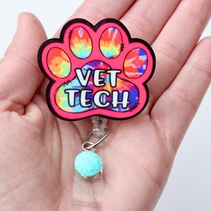 Vet Tech Badge Reel, Vet Tech, Vet Tech Gift, Vetenarian, Badge Reel