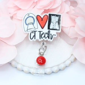 CT Tech-CT Technologist-CT Tech Badge Reel-X-ray Tech-Badge Reel- Gift for ct tech- Xray Tech Badge Reel-Retractable Badge Reel-