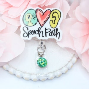 Speech Pathologist Badge Reel, SLP, Speech Language Pathologist, SLP Gift ,Speech Therapist ,Speech Therapist Badge Reel