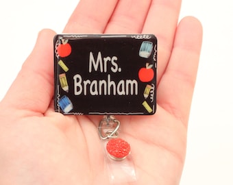 Teacher Badge Reel-Teacher-Badge Reel-Gift For Teachers-Retractable Badge Reel