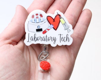 Rolka do odznak Laboratory Tech, Lab Tech, Technik laboratoryjny, Rolka do odznak Laboratory Tech, Rolki do odznak, Zwijana odznaka