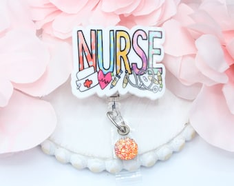 Krankenschwester Abzeichen Reel-Nurse Badge-Krankenschwester Id Badge-Krankenschwester-Versenkbare Abzeichen-Geschenk für Krankenschwester-RN-LPN