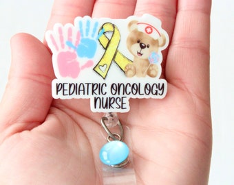 Bobine d'insigne d'infirmière en oncologie pédiatrique, bobine d'insigne d'infirmière en oncologie pédiatrique, bobine d'insigne d'infirmière en pédiatrie, oncologie pédiatrique, oncologie, cadeau d'infirmière