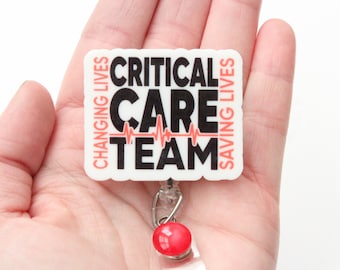 Critical Care Team Badge Reel, Critical Care Nurse, Critical Care Team, Critical Care Nurse Gift, Critical Care, Badge Reel