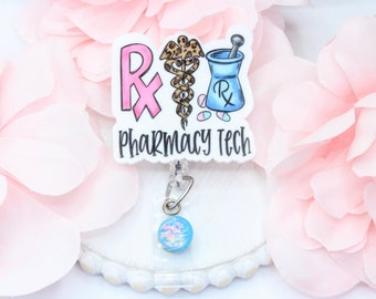 Apotheke Tech Badge Reel - Apotheke Techniker - Badge Reels - Apotheke Tech - Apotheke Tech Geschenk - Apotheke Tech ID Inhaber