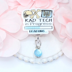 Rad Tech in Progress Badge Reel, Rad Tech Student, Radiologic Technician, Radiologic Tech Badge Reel-Retractable Badge Reel-Badge Reel