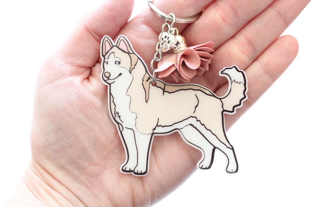 Husky Keychain, Husky Dog, Husky, Dog Keychain, Custom Dog Keychain Etsy