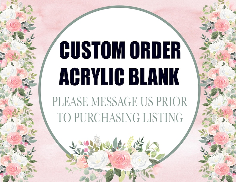 Acrylic Blanks, Custom Acrylic Blanks, Blanks, Badge Reel Blanks image 1